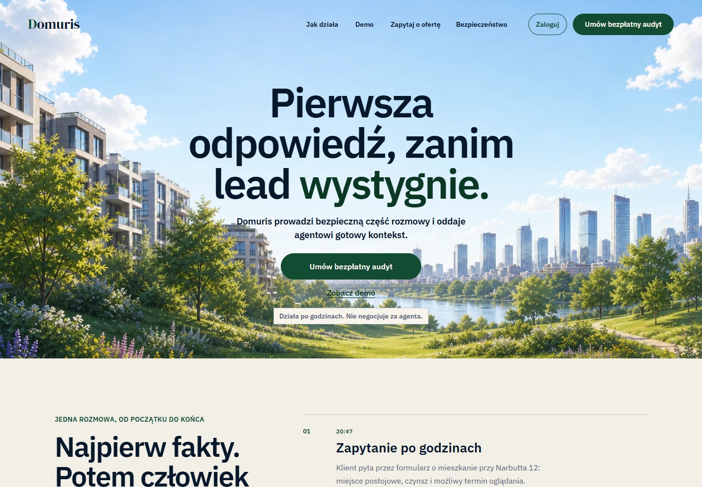 Domuris: Strony i obsługa zapytań